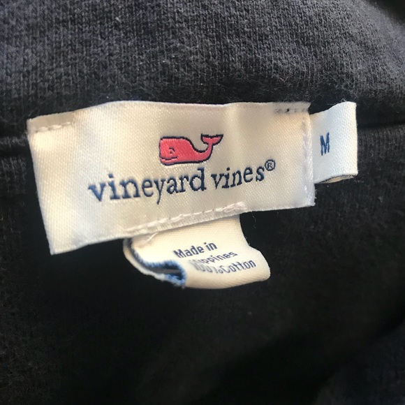 Vineyard Vines Blue Pullover 3/4 Pink Zipper Sz M - Picture 7 of 7